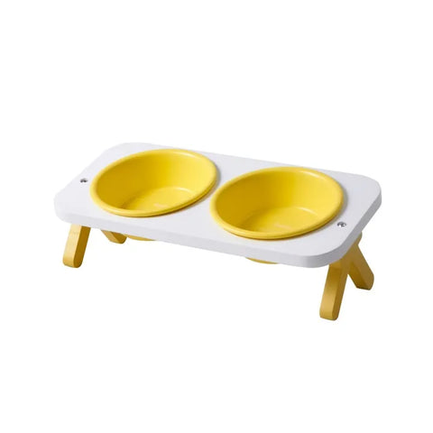 IZU - Split leg double bowl dining table yellow