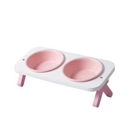 IZU - Split leg double bowl dining table pink