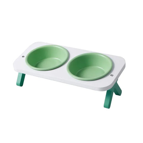 IZU - Split leg double bowl dining table green