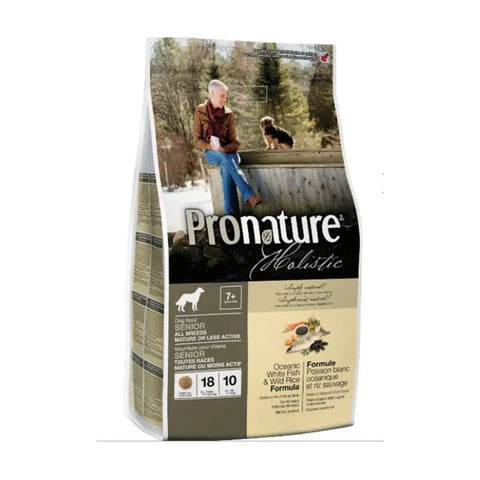 Pronature Holistic  - Deep Sea White Fish, Wild Rice, Green Mussels Senior Dog Food