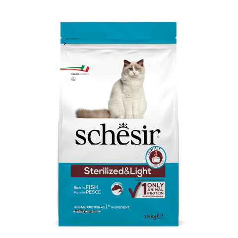 Schesir 雪詩雅：魚肉絕育及體重控制貓糧|Schesir - Fish Meat Sterilization and Weight Control Cat Food