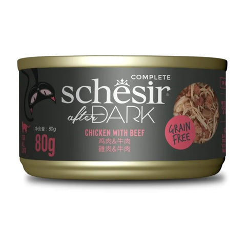 Schesir - After Dark Chicken With Beef  In Can Food For Adults Cat