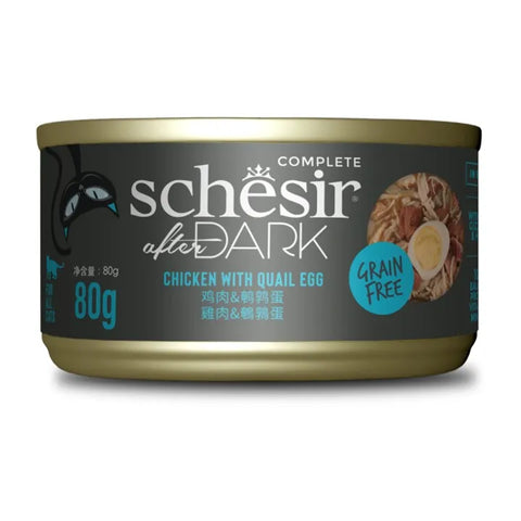 Schesir - After Dark Chicken With Quail Egg  In Can Food For Adults Cat