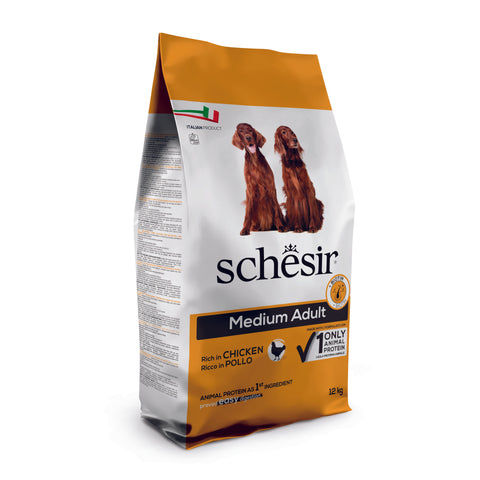 Schesir 雪詩雅：天然雞肉中型成犬糧|Schesir - Natural Chicken Medium Adult Dog Food