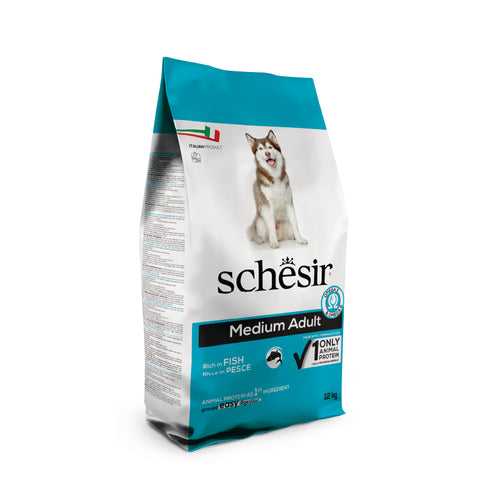 Schesir 雪詩雅：天然魚肉中型成犬糧|Schesir - Natural Fish Medium Adult Dog Food