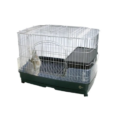 Marukan - High Quality Anti Spray Rabbit Cage With Enameled Tray